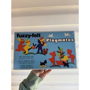 Vintage Fuzzy Felt SPRING/Indians Allan Industries Ltd, 1970’s Era Kids Felt Toy